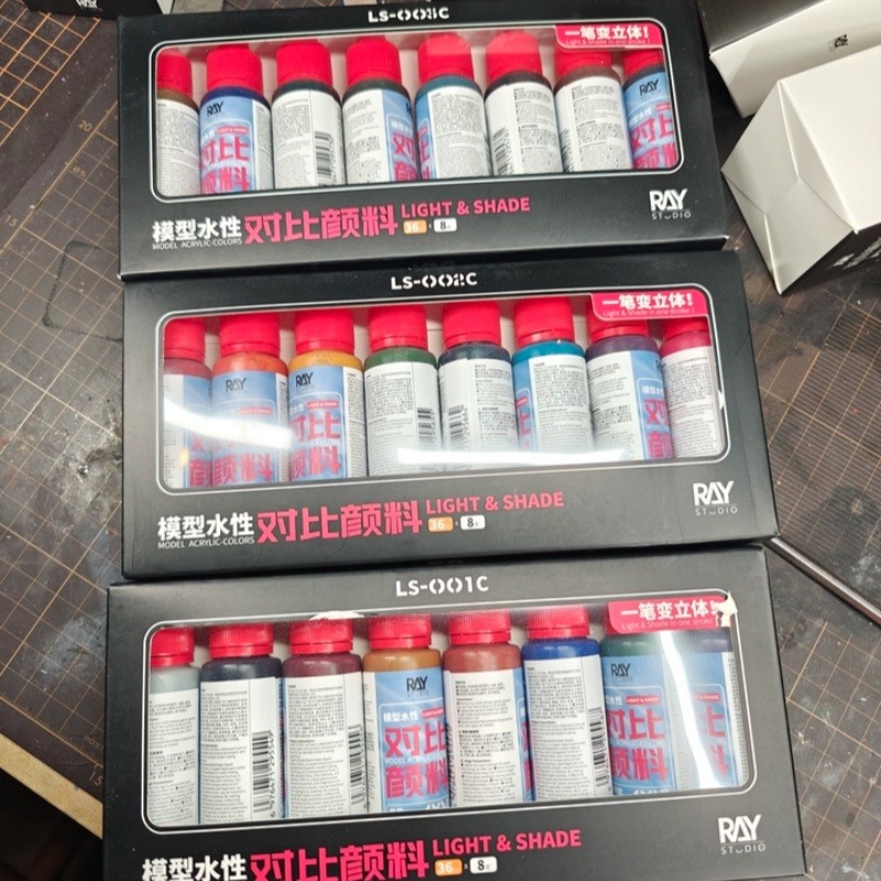 RAY 스튜디오 수성 콘트라스트 페인트 8색 세트, 1 - Paint Model Kit 리뷰 및 가격