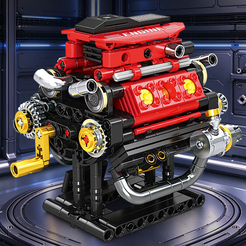 V8 엔진 및 플랫 6기통 엔진 조립 블록 세트, 수동 - Model Kit Engine 리뷰 및 가격